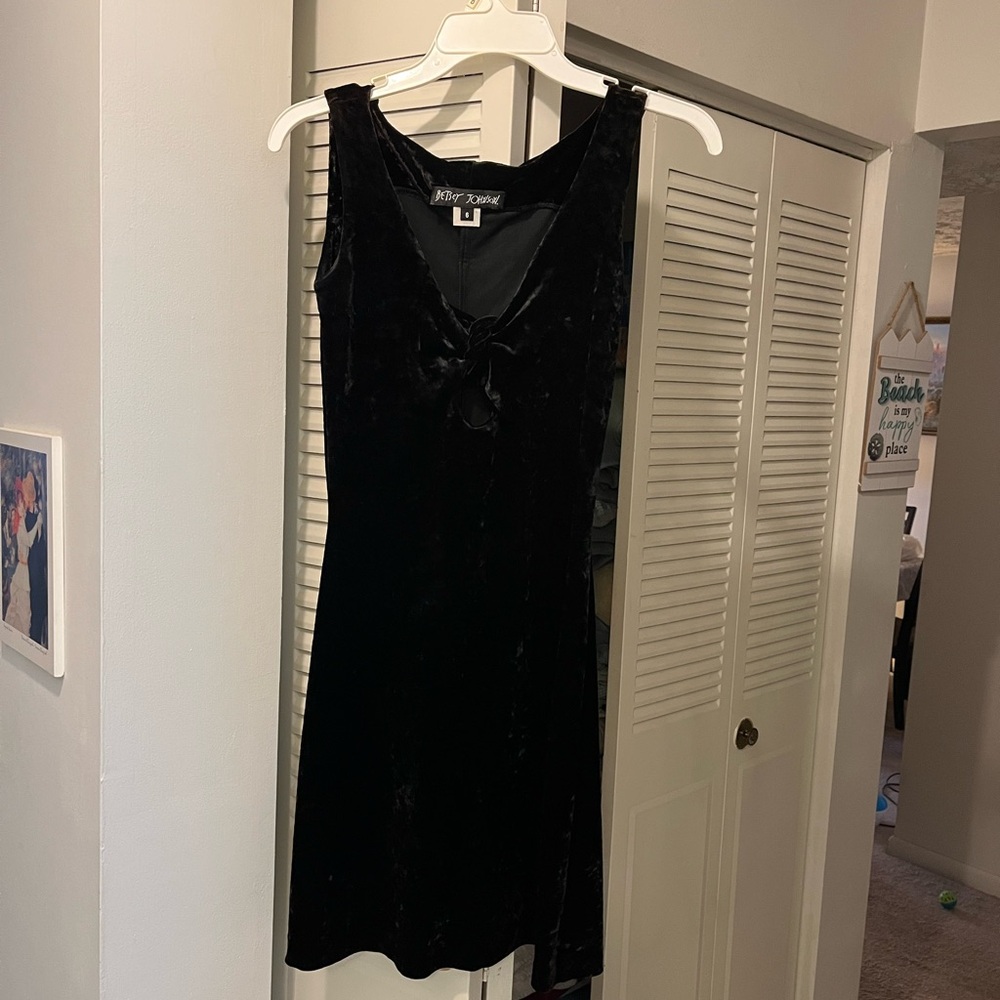Betsey Johnson Black Velvet Dress (Off the Runway Original)